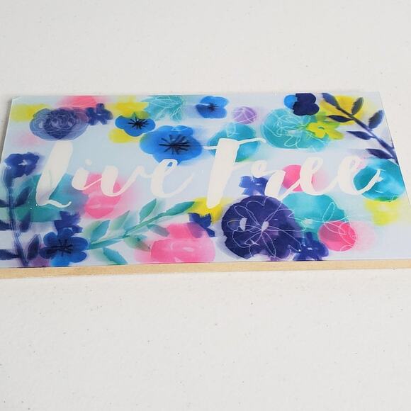 3D Sign Floral Live Free Inspirational Wall Art Decor - Picture 6 of 6